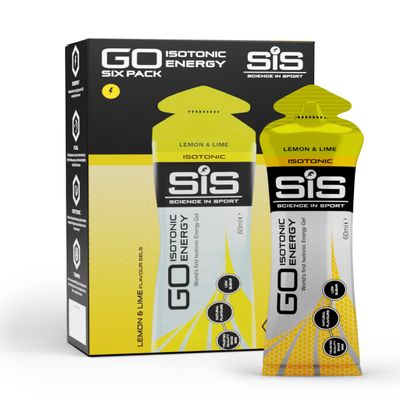 Science in Sport GO Isotonic Energy Gel 6 x 60ml Lemon Lime  Fast-Acting  Vegan  Formulation with 22g of carbohydrates, a great source of energy