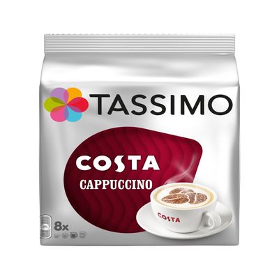 2 x Tassimo Costa Cappuccino 16 Discs / 8 Servings (Total 32 Discs/16 Servings)