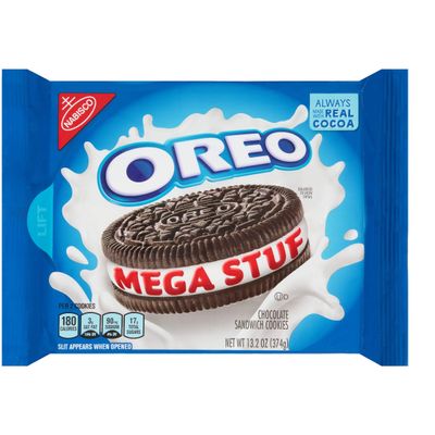 Oreo Mega Stuffed Chocolate Cookies, 13.2 Ounce