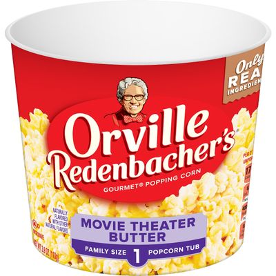 Orville Redenbachers Popcorn + Tub, Movie Theater Butter Flavor, 3.9 oz.