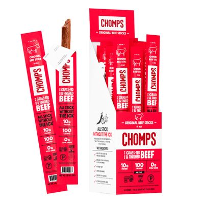 Chomps Grass Fed Beef Snack Sticks - Original Flavour 1 oz, 24 per container by Logic Meat Locker