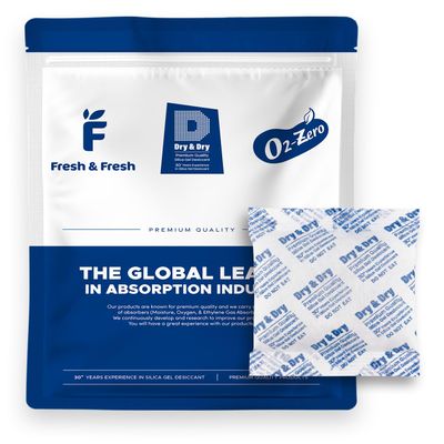 Dry & Dry 100 Gram [25 Packet] Silica Gel Packets - Rechargeable Desiccant Packs for Food Storage