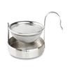 Caf Ol Carded Mesh Tea Infuser/Strainer with Drip Bowl Caddy, Stainless Steel, 8.5 x 5.7 x 6.2 cm view 1