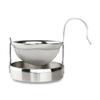 Caf Ol Carded Mesh Tea Infuser/Strainer with Drip Bowl Caddy, Stainless Steel, 8.5 x 5.7 x 6.2 cm view 2
