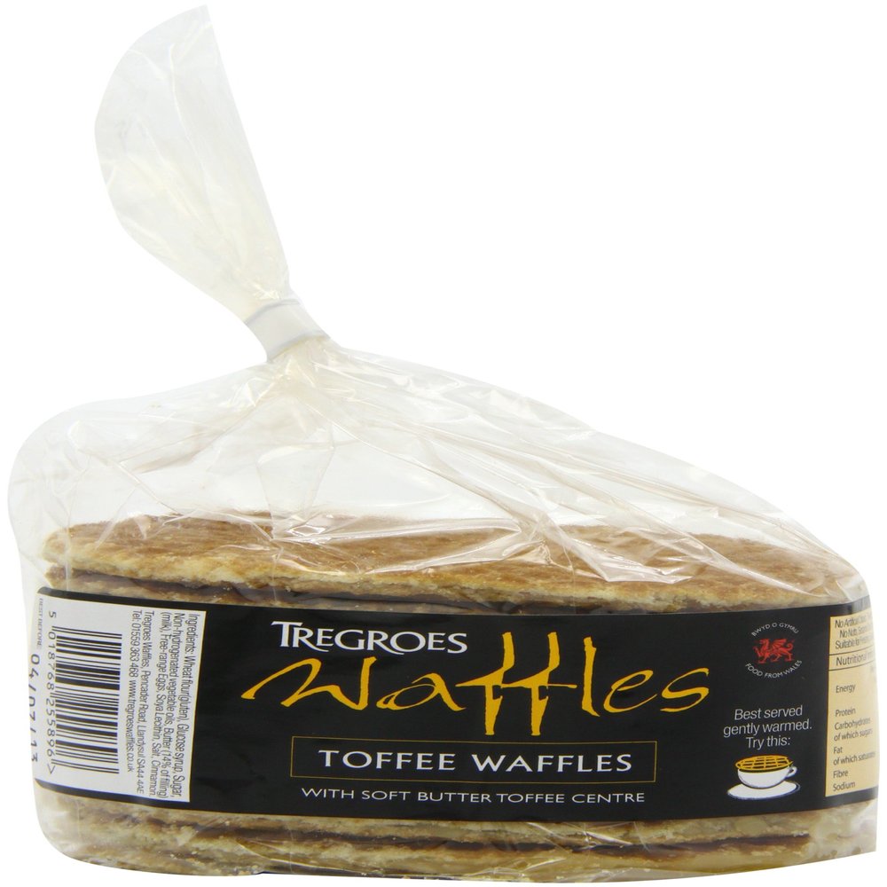 Tregroes Waffles Butter Toffee Waffles 270 g (Pack of 4)