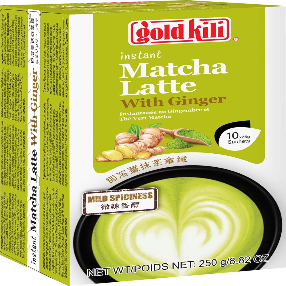 Gold Kili GOLD KILI Instant Matcha Ginger Latte, 10 x 25 g