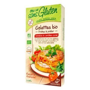 Ma Vie Sans Gluten Org GF Burgers Tomato R Lentil 2 x 100 g x 1