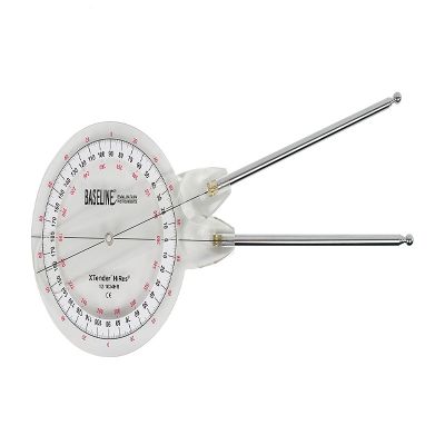 Baseline 12-1036 Extendable Goniometer, 360 Degree Range, Extendable Arms (9", 26")