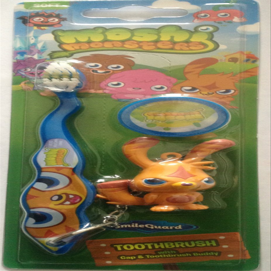 Moshi Monsters Toothbrush with Cap and Key Chain - Pack of 3