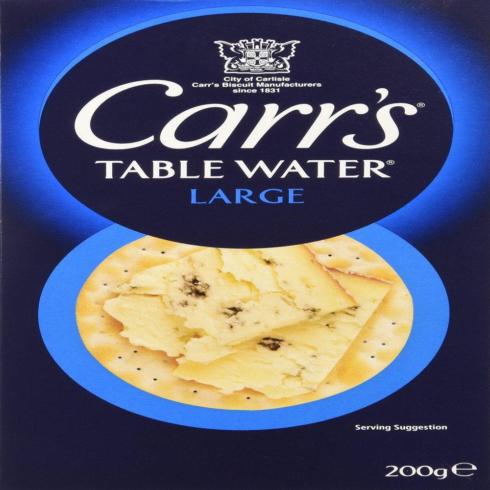 Carrs Table Water Biscuits 200 g (Pack of 16)