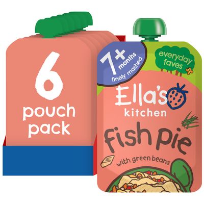 Ella's Kitchen Squashed Squishy Fishy Cakes 130 g (Pack of 6)