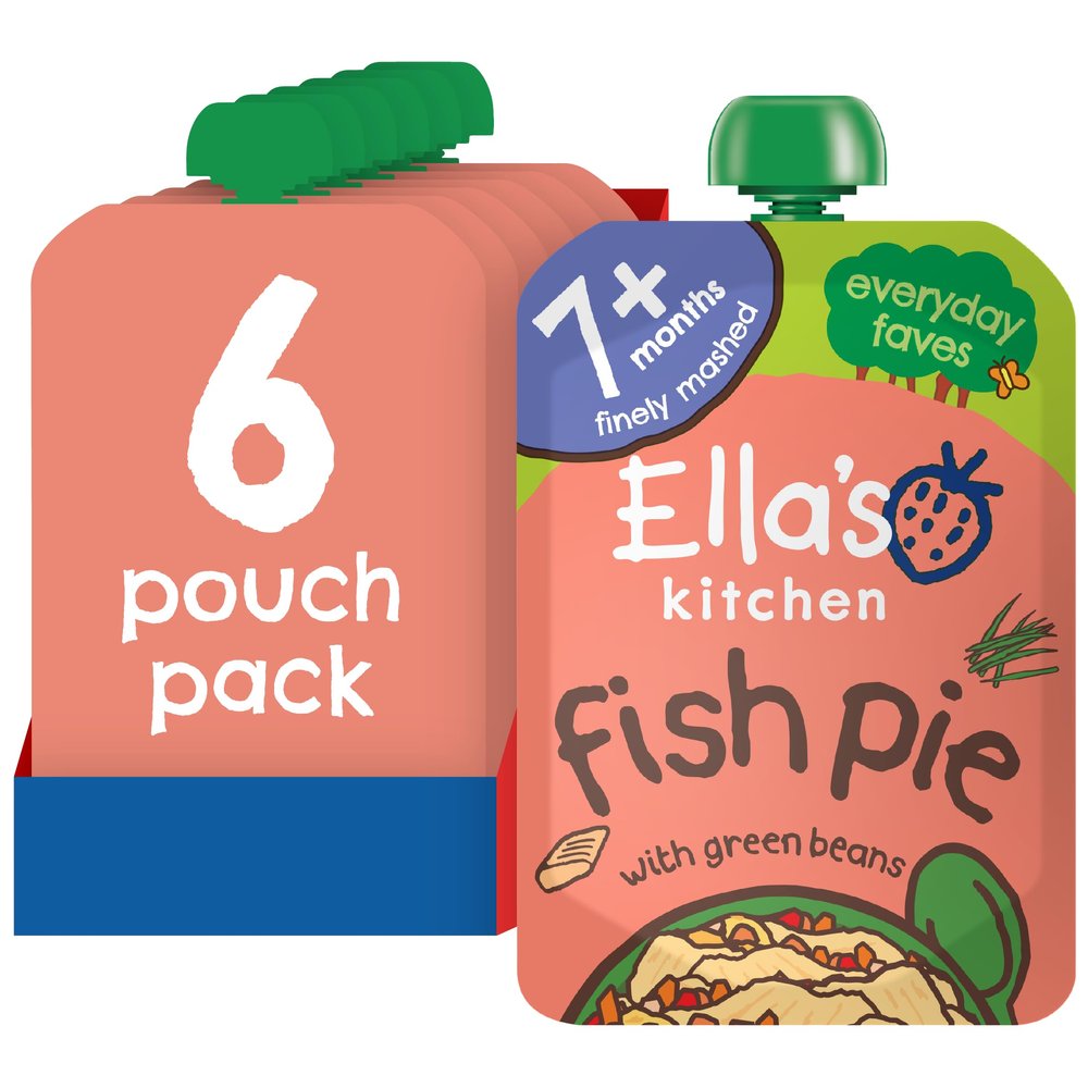 Ella's Kitchen Squashed Squishy Fishy Cakes 130 g (Pack of 6)