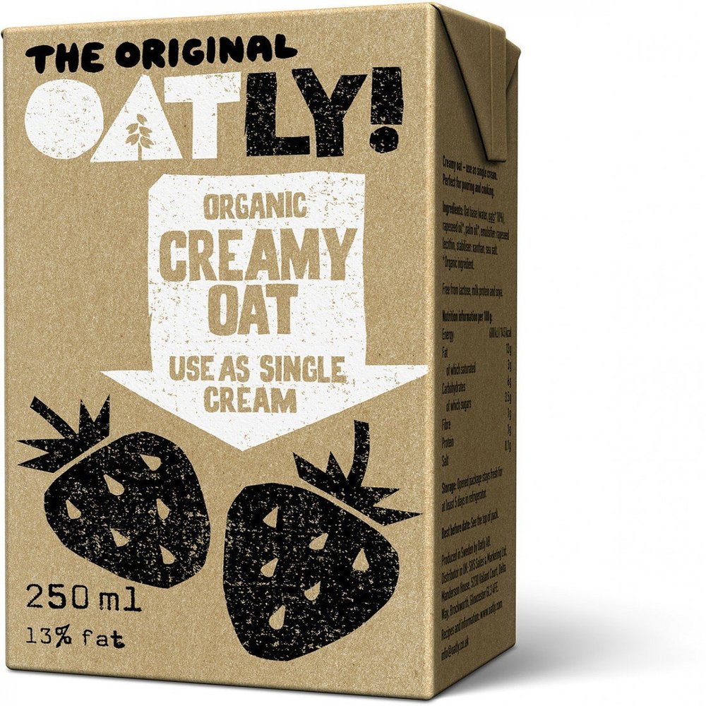 Oatly Organic Creamy Oat Dairy Free Alternative to Cream, 250ml