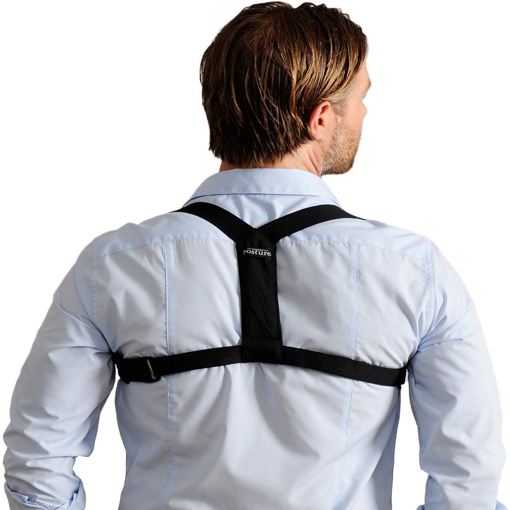 Swedish Posture FLEXI Black L-XL Straight holder Back trainer for office and leisure | against back pain | for muscle building | less tension | more self-confidence | including explanatory video