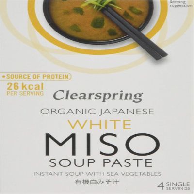 Clearspring Organic Japanese Instant White Miso Soup Paste, 60 g (4 x 15 g)