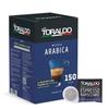 CAFF TORALDO - ESE SYSTEM COFFEE PODS- RECYCLABLE PODS MISCELA Arabica - Box 150 PODS ESE44 7g view 1