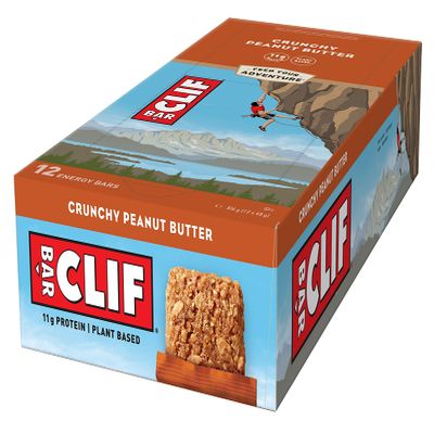 CLIF BAR | Energy Bar - Protein Bar | Crunchy Peanut Butter | Plant Based Protein | 12 x 68 g