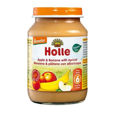 Holle Apple & Banana with Apricot, pack of 6