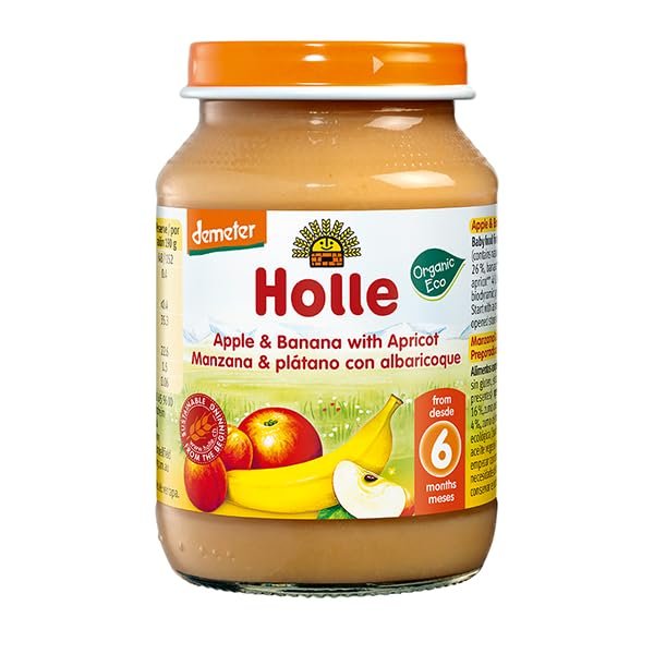 Holle Apple & Banana with Apricot, pack of 6
