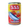 555 Sardines in Tomato Sauce Hot, 6.1 oz (155 g), Canned Sardines in Tomato Sauce, 6 Pieces view 2