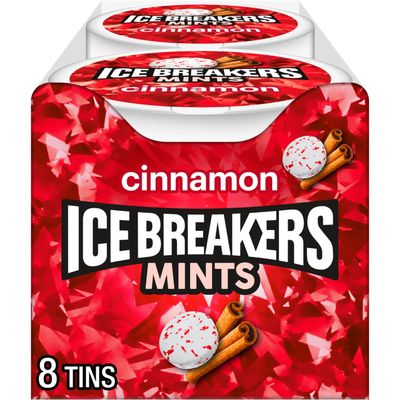 ICE BREAKERS Sugar Free Mints, Cinnamon, 1.5 Ounce (Pack of 8)