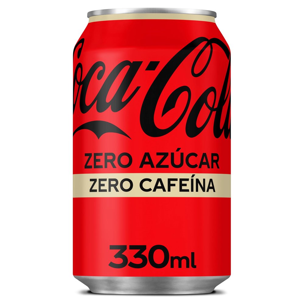 Coca Cola Zero Zero Caffeine-Free Soft Drink Without Sugar, 33 Cl