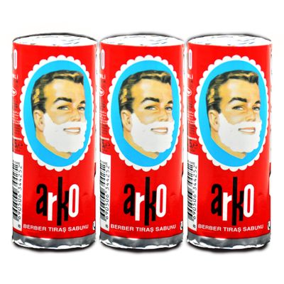 EVYAP ARKO Shaving Cream Soap, 3 Pieces, (Pack of 1)