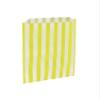 100 x Yellow & White Stripe / Striped Paper Sweet Party Bags - 7" x 9" view 1