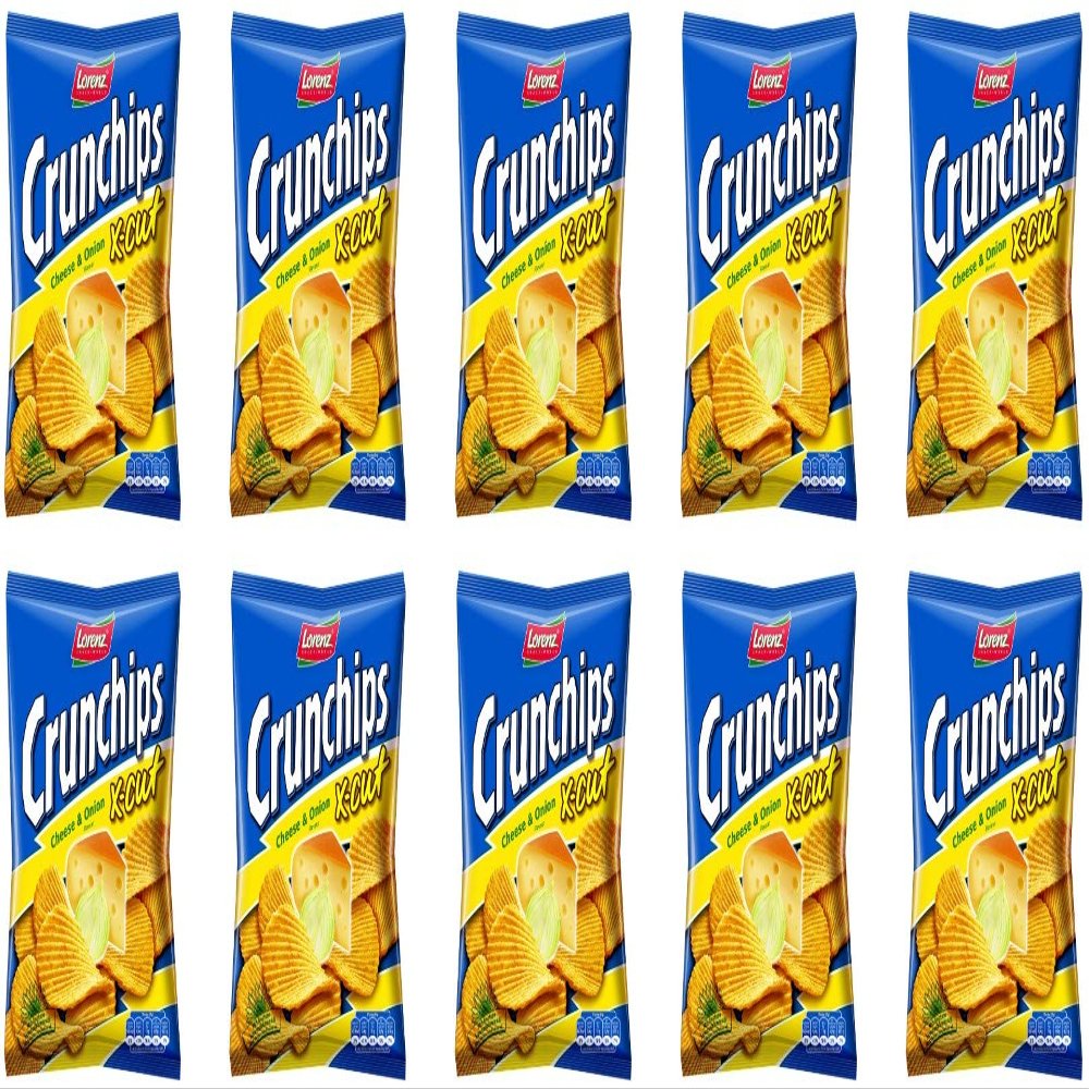 Crunchips X-Cut 150g Pack of 10 (Cheese & Onion)
