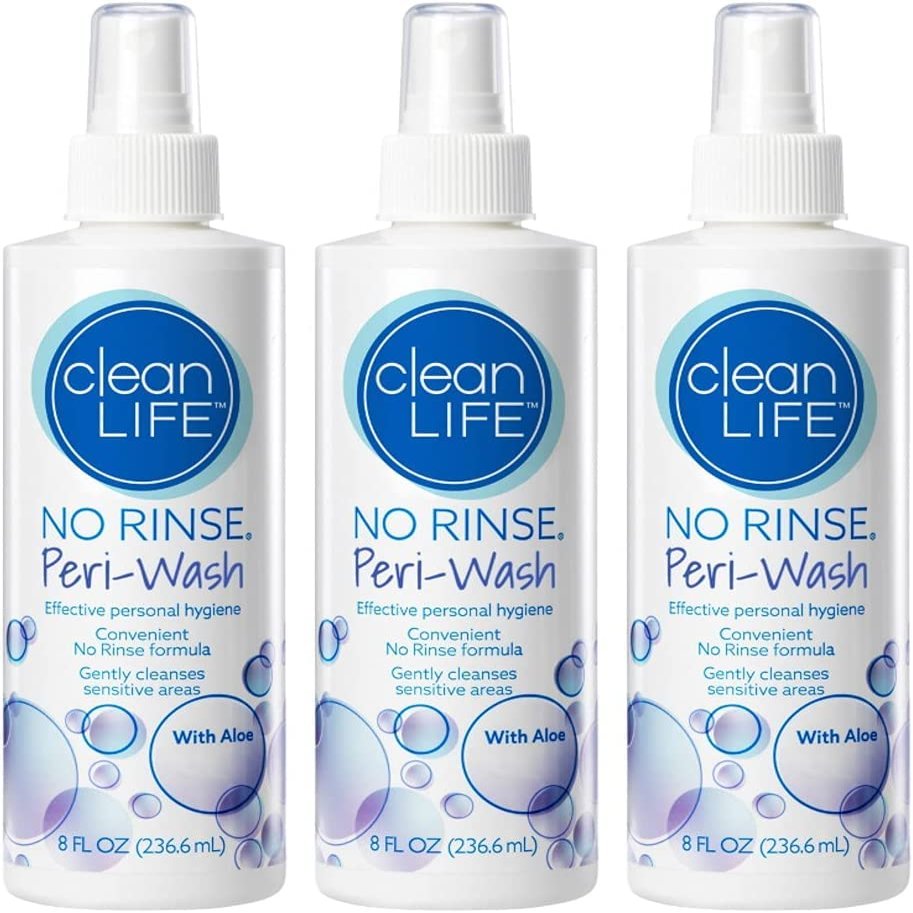 No-Rinse Peri-Wash, 236 ml - Soothing, Protecting Perineal Cleanser in a Rinse-Free Formula (Pack of 3)