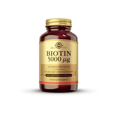 Solgar Biotin 5000 g Vegetable 100 Capsules - Pack of 1