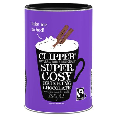 Clipper Fairtrade Organic Super Cosy Drinking Chocolate, 250g