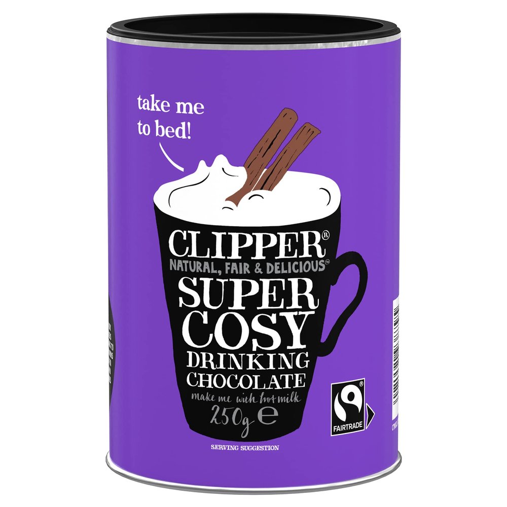 Clipper Fairtrade Organic Super Cosy Drinking Chocolate, 250g