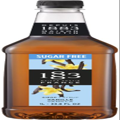 1883 Maison Routin Premium Sugar-Free Vanilla Syrup - Zero Calorie, Coffee Syrup, Cocktails, Mocktails, Ice Tea Great Sugar Alternative, Vegan-Friendly, Allergen-Free, No Preservatives 1L PET Bottle
