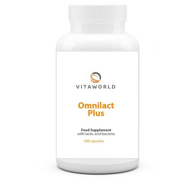 Vita World Omnilact Plus 100 Capsules Lactobacillus Bifidobacterium Probiotic Made in Germany