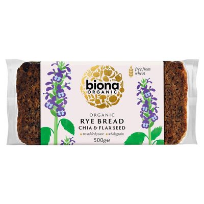 Biona Organic Rye Bread Chia & Flax Seed, 500g