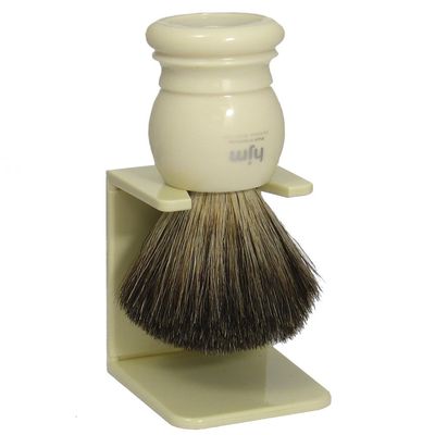 Shaving Brush HJM with pure badger plucked - ivory