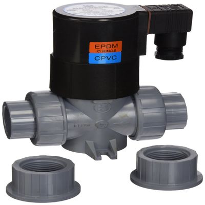 Hayward SV20100STE 1-Inch CPVC NPD Design True Union Solenoid Valves with EPDM Seal and Socket/Threaded End Connection