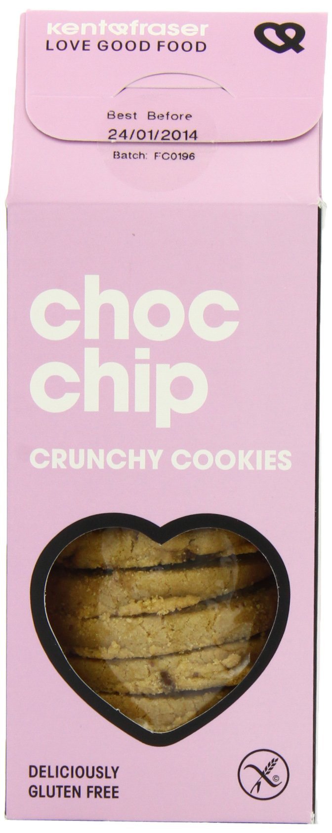 Kent and Fraser Choc Chip Crunchy Cookies 125 g (Pack of 6)