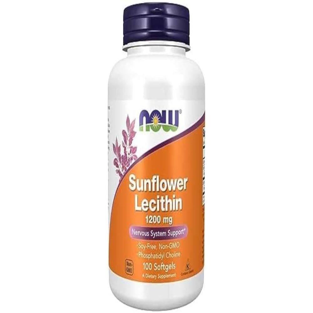 Now Foods Sunflower Lecithin 1200mg Non-GMO 100 Softgels, 100 g