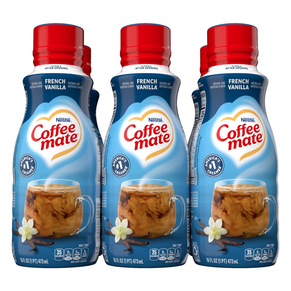 Coffee-mate Liquid Coffee Creamer, French Vanilla, 16 oz., 6 Count