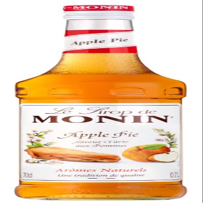 MONIN Premium Apple Pie Syrup 700ml for Cocktails. Vegan-Friendly, Allergen-Free, 100% Natural Flavours and Colourings. Sugar Syrup