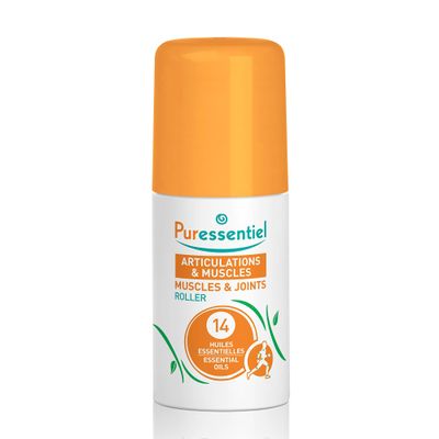 Puressentiel Muscles & Joints Roll-On 75ml Providing Fast Relief & Naturally Soothes Muscle Pain, Back Pain Relief, Neck Pain Relief & Shoulder Aches. Acupressure Massager & Muscle Rub