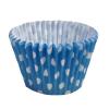 12 Edible Polka Dot Wafer Butterflies & Polka Dot Muffin Cases: Blue view 2