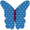 12 Edible Polka Dot Wafer Butterflies & Polka Dot Muffin Cases: Blue view 4