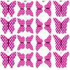 12 Edible Polka Dot Wafer Butterflies & Polka Dot Muffin Cases: Cerise view 3