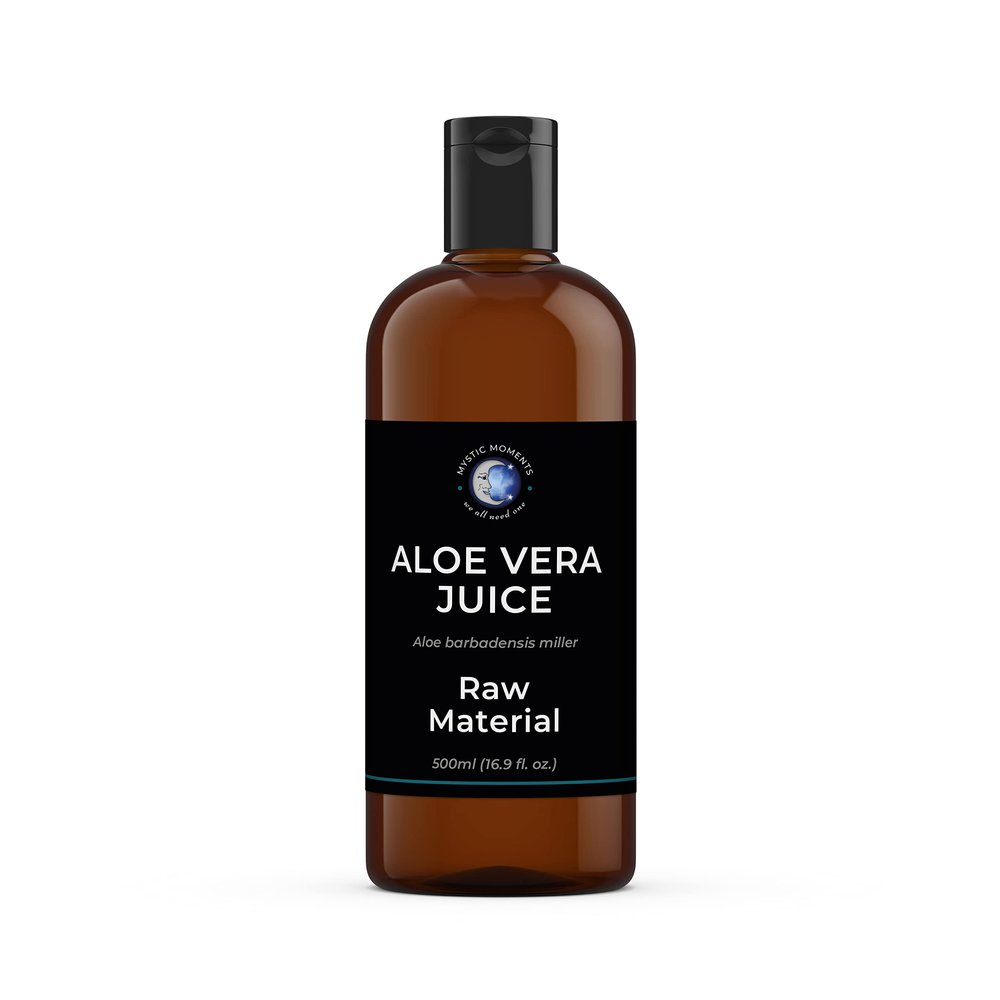 Mystic Moments | Aloe Vera Juice | Aloe Barbadensis Leaf Juice with Potassium Sorbate & Citric Acid | Hydrating Ingredient for Skin, Hair & DIY Cosmetics | Vitamin-Enriched Botanical Base | 500ml