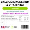 Lindens - Calcium Magnesium & Vitamin D - 120 Tablets - UK Made - Contributes to Normal Bone, Teeth, Muscle & Immune Function, Reduce Tiredness & Fatigue - Letterbox Friendly view 2