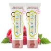 Jack N Jill Natural Certified Kids Toothpaste  Fluoride-Free Toddler & Baby Toothpaste with 40% Xylitol, No Sugar, Suitable from 6 Months+, Organic Raspberry Flavour, Pack of 2 (50g Each) view 1