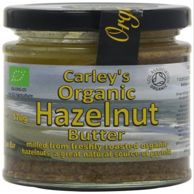 CARLEY'S Organic Hazlenut Butter - Vegan 170g (PACK OF 3)